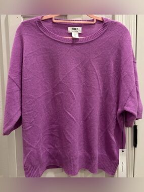 NWT WILT Elegant Purple Cashmere Blend Women's Sweater
